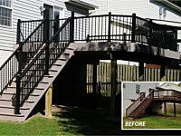 <b>Installed a 14� x 20� Azek Harvest Kona Deck with black UltraLox Aluminum Railing. We removed and hauled the old existing deck included.</b>